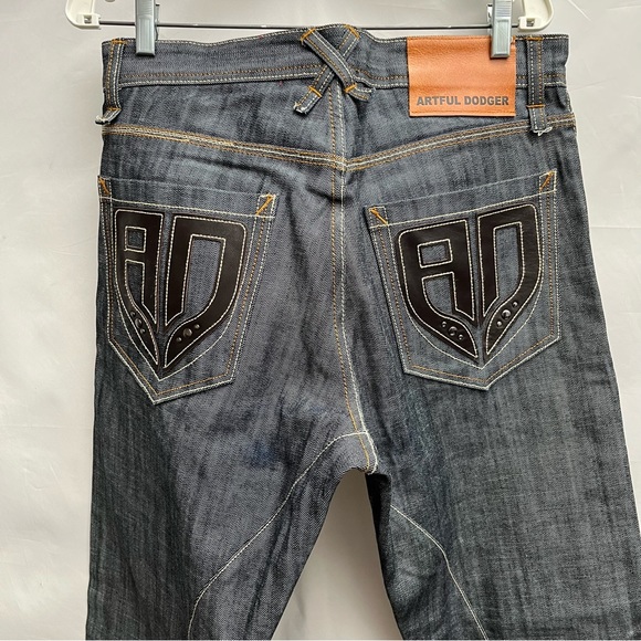 Artful Dodger size 34 - Raw Denim heavy indigo - baggy Y2K skateboard streetwear - Picture 5 of 10